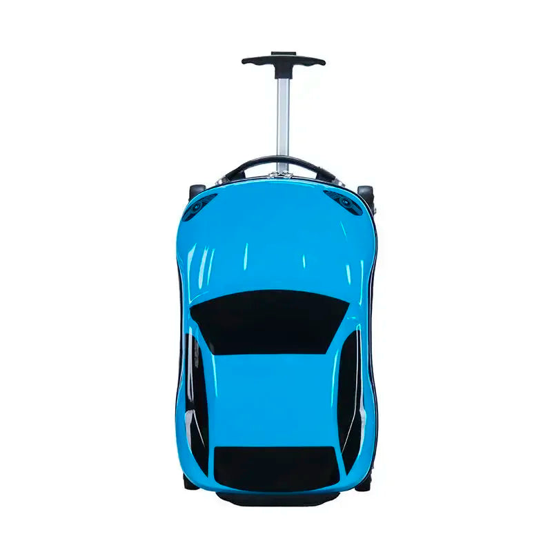 Stijlvolle kinderkoffer met opvallend 3D auto design, aantrekkelijke reisbagage voor actieve kinderen.