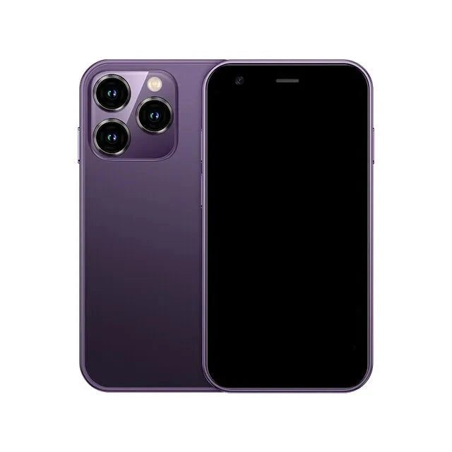 Paarse TinyTech kindertelefoon, een leuke en veilige smartphone voor kind, ideaal cadeau en kinder gadget.