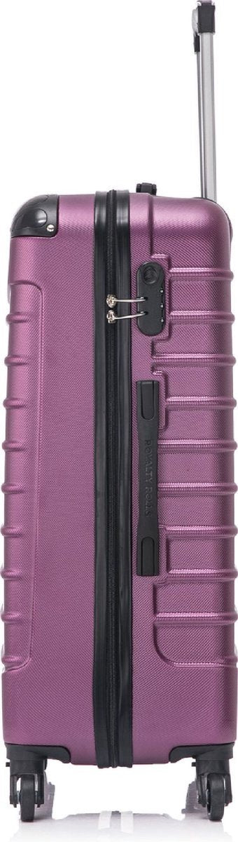 Duurzame hardshell koffers in bordeaux met veilig cijferslot. Essentiële bagage voor zorgeloos reizen.