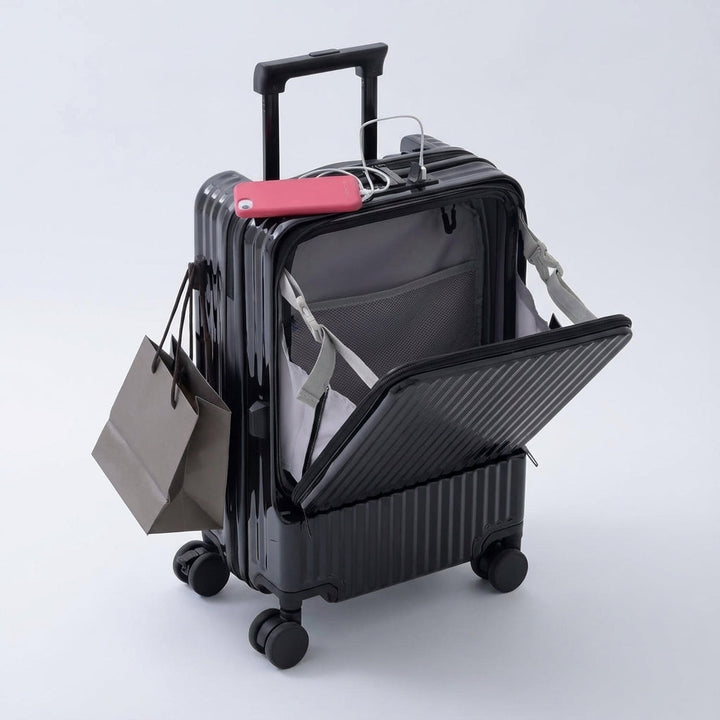 Duurzame CarryNex handbagage koffer met voorvak, perfect voor zakenreis of weekendtrip. Met slimme indeling.