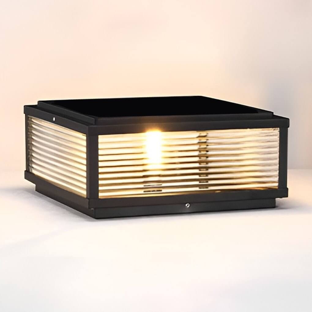 Moderne LED Buitenpaallamp met Geribbeld Glas