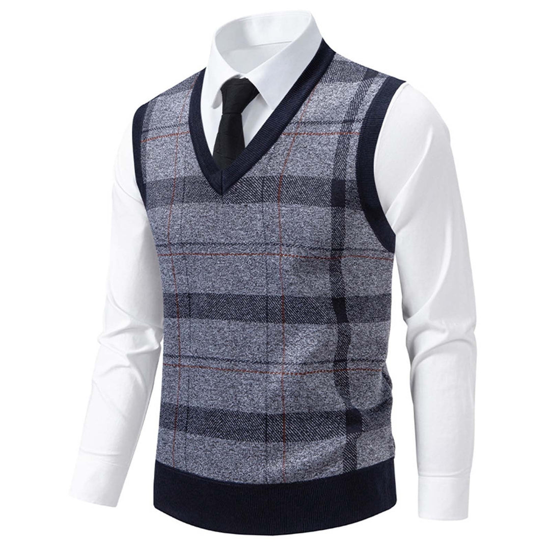 Mannen Mouwloos Vest met V-hals – Stijlvol voor Werk & Casual