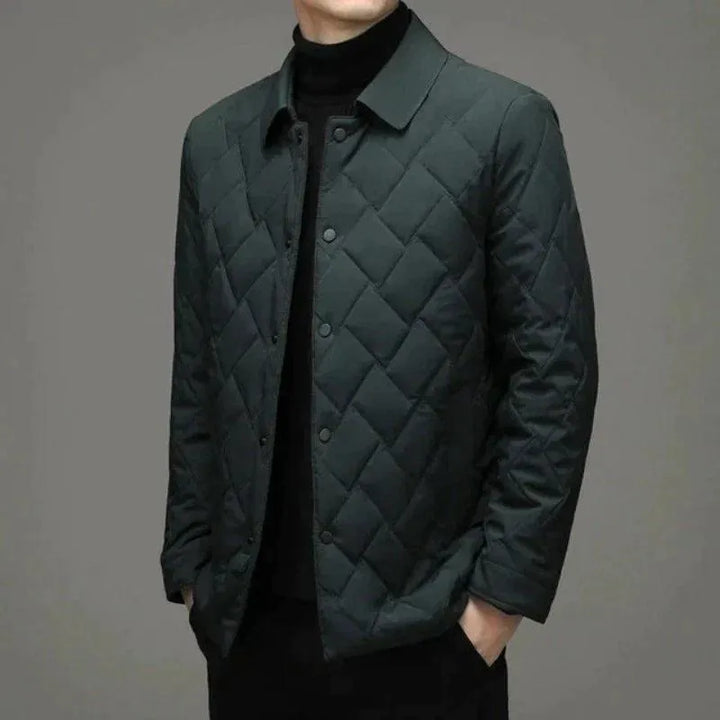Stijlvolle herenjas, waterdicht en veelzijdig, voor een chique zakelijke look of casual dagelijks gebruik.