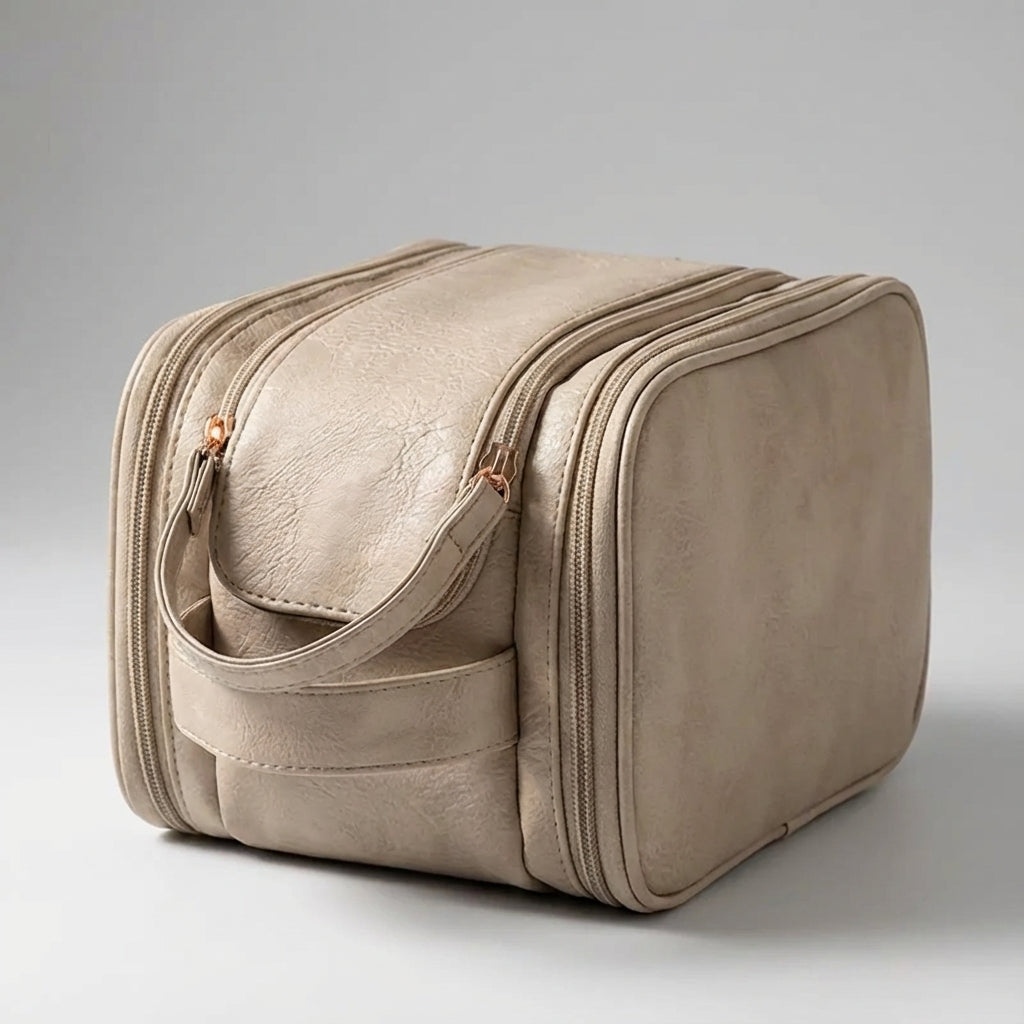 Elegante reistoilettas voor beautybenodigdheden, perfect als make-uptas of cosmetica organizer.