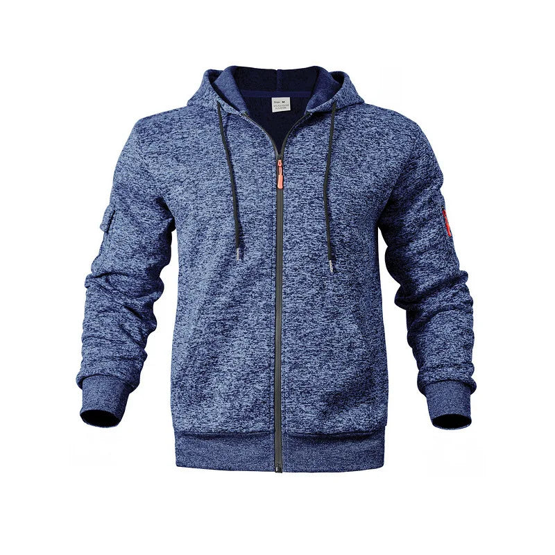 Veelzijdig heren vest met capuchon en volledige rits. Geschikt voor zowel casual als actieve momenten.