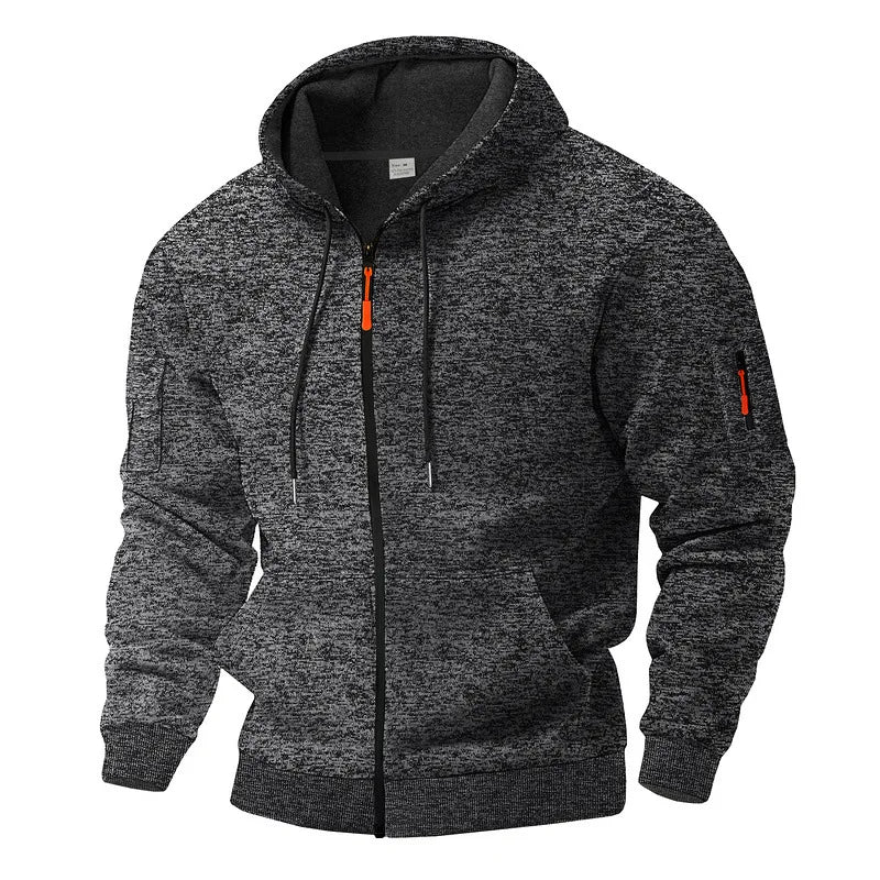 Stijlvol heren vest met capuchon, warm en comfortabel. Dit veelzijdige vest is perfect voor elk seizoen.