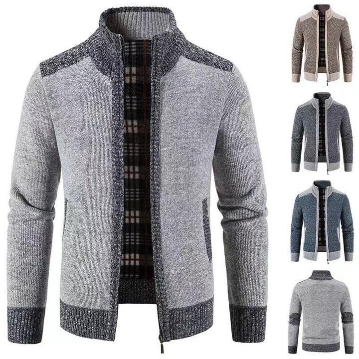 Zijaanzicht van een comfortabel heren vest met kraag, casual of zakelijk te dragen, tijdloze herenmode.
