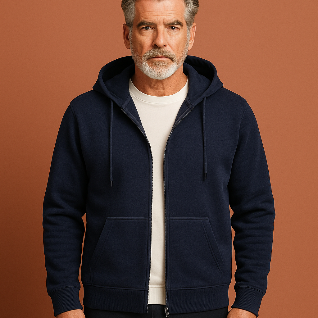 Modern heren capuchonvest, casual draagbaar met rits, essentieel voor mannenmode in de herfst.