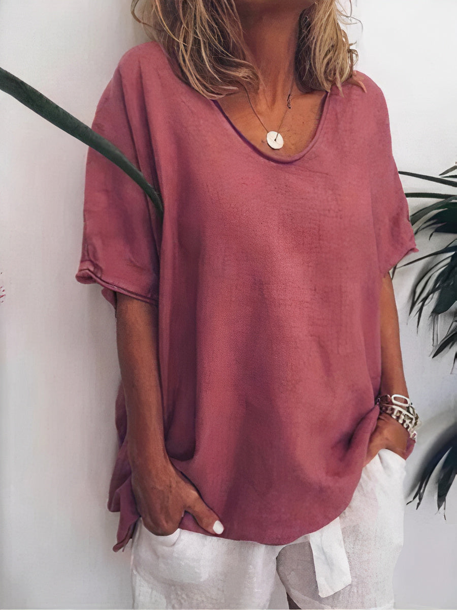 Comfortabel oversized T-shirt voor dames, ademend en chique, perfect voor casual en warme dagen, veelzijdig ontwerp.