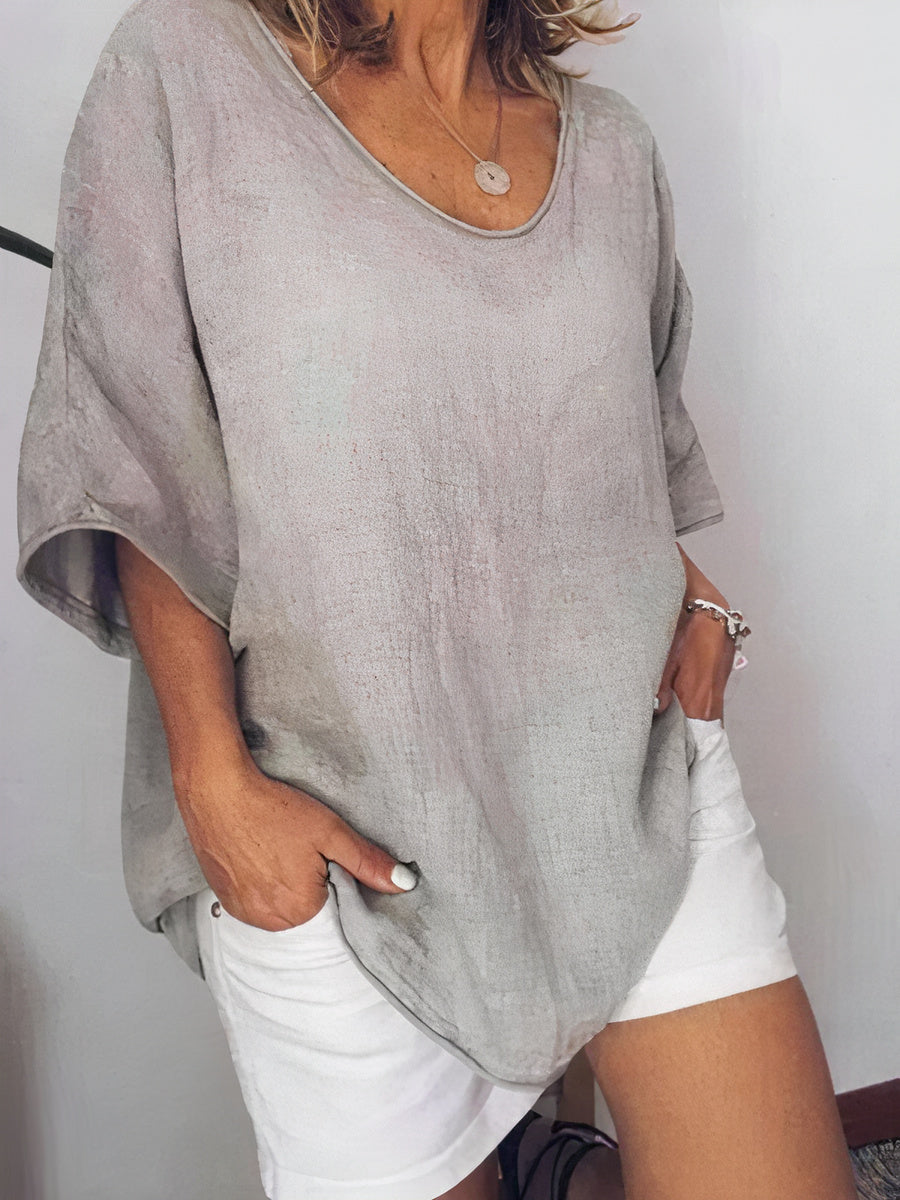 Comfortabel oversized T-shirt voor dames, ademend en chique, perfect voor casual en warme dagen, veelzijdig ontwerp.