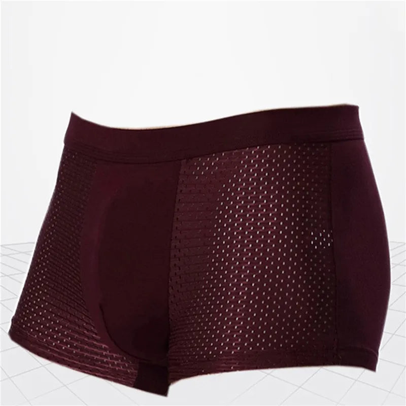 "Comfortabele, ademende bamboevezel boxershorts met zijdezachte textuur, zwart van kleur, ideaal voor dagelijks gebruik."