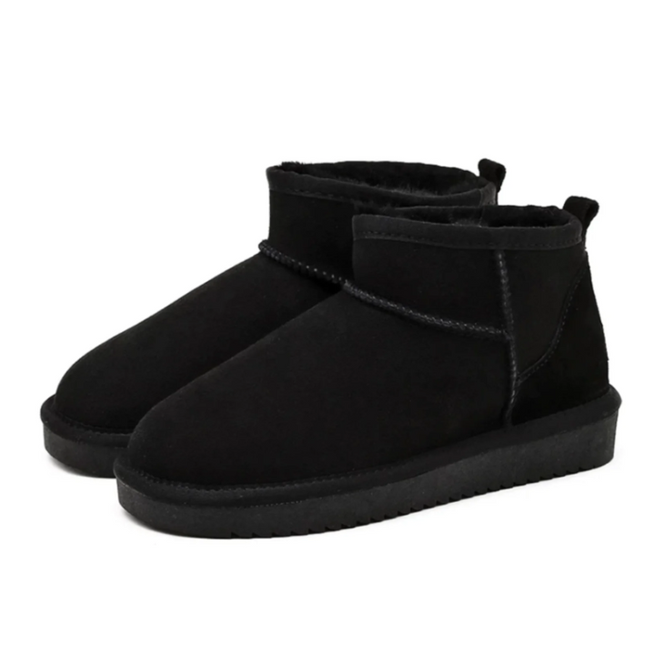 Stijlvolle Boston Mini dameslaarzen, comfortabele winter enkellaarzen met warme voering en stevige zool. Casual wintermode.