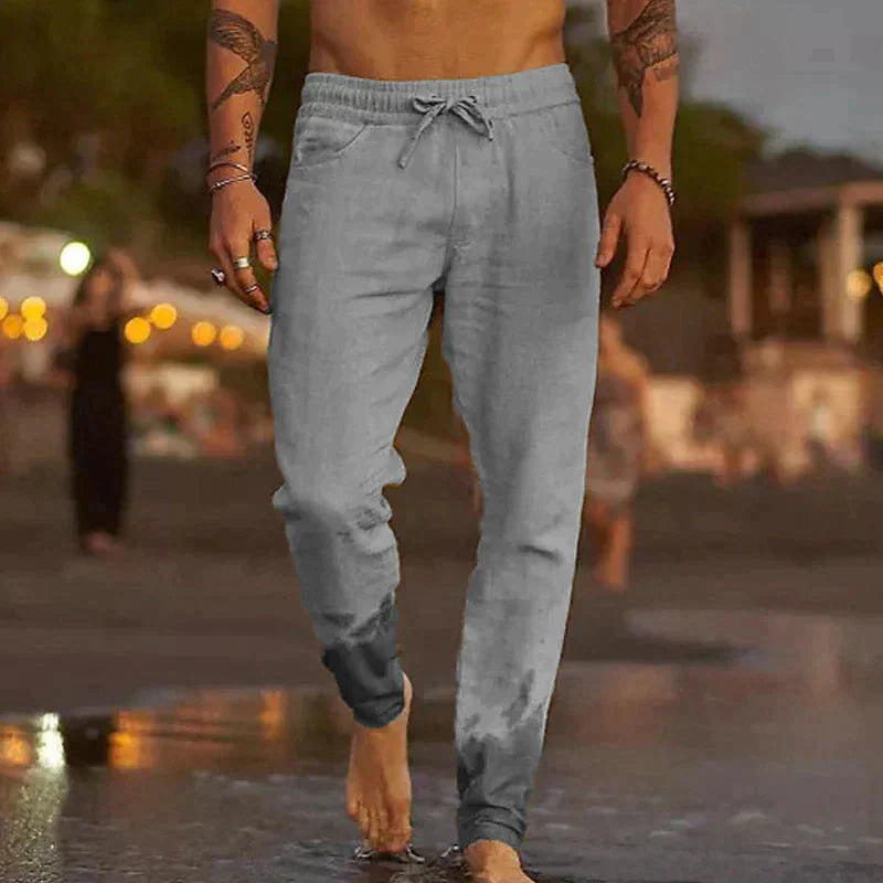 Heren vrijetijdsbroek met elastische taille en trekkoord, biedt ultiem comfort en een moderne casual uitstraling.