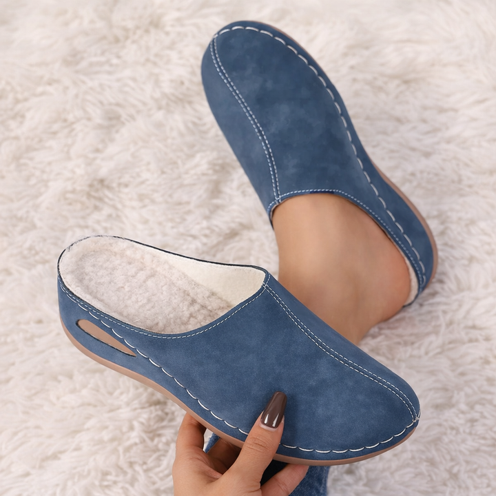 Comfortabele dames orthopedische pantoffels met zachte voering, ideaal voor ontspanning en dagelijkse ondersteuning thuis.