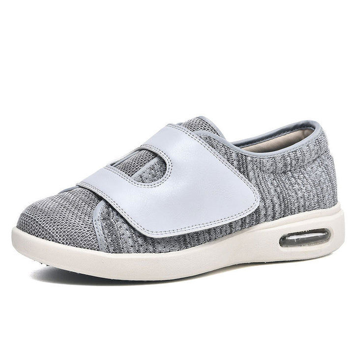 Dames orthopedische wandelschoenen met brede pasvorm, verstelbaar, perfect voor diabetische voeten.