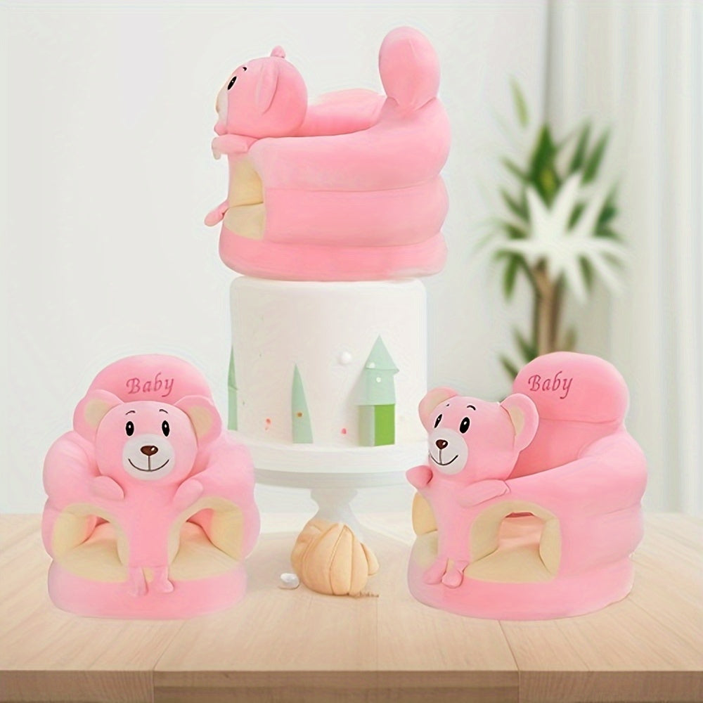Leuke groene baby zitstoel met dierenmotief, biedt veilige ondersteuning voor baby's in de babykamer.