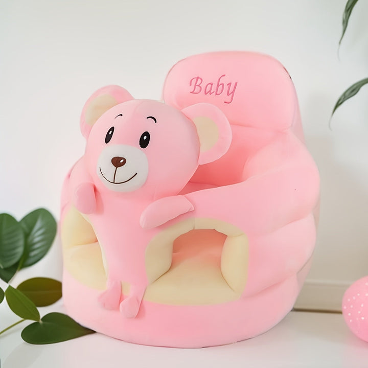 Zacht en ondersteunend pluche zitje voor baby's, stimuleert veilig leren zitten en speelplezier.