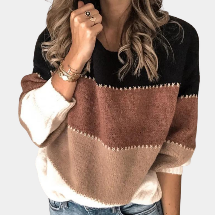 Stijlvolle gestreepte trui voor dames, lichtgewicht en casual. Ideaal voor veelzijdige herfstlooks.