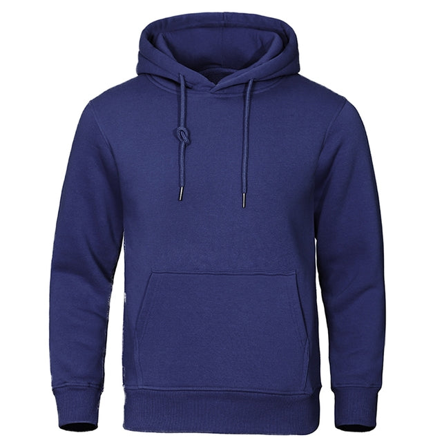 Veelzijdige casual heren hoodie, effen design en comfortabele pasvorm.