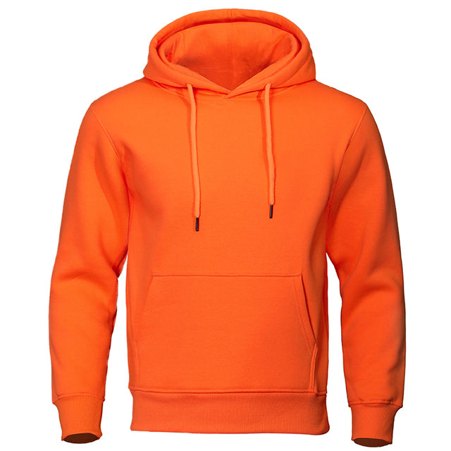 Effen heren hoodie met capuchon en ruime kangoeroezak, een must-have voor casual look.