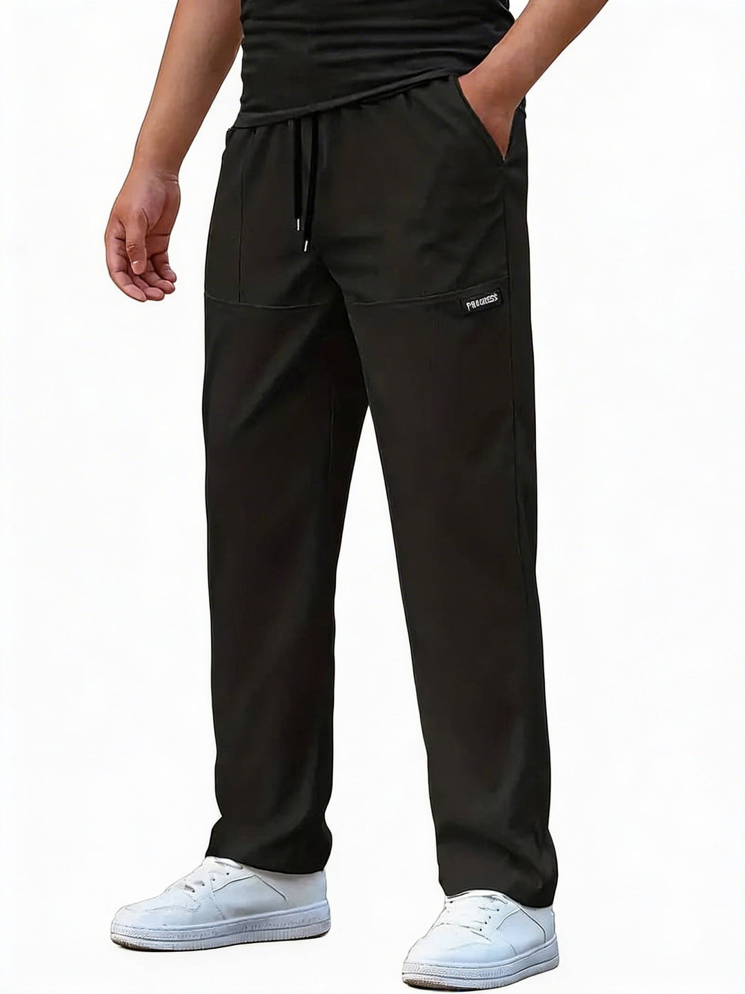Comfortabele heren joggingbroek met rechte pijp en elastische tailleband. Ideaal voor casual en sportieve look.