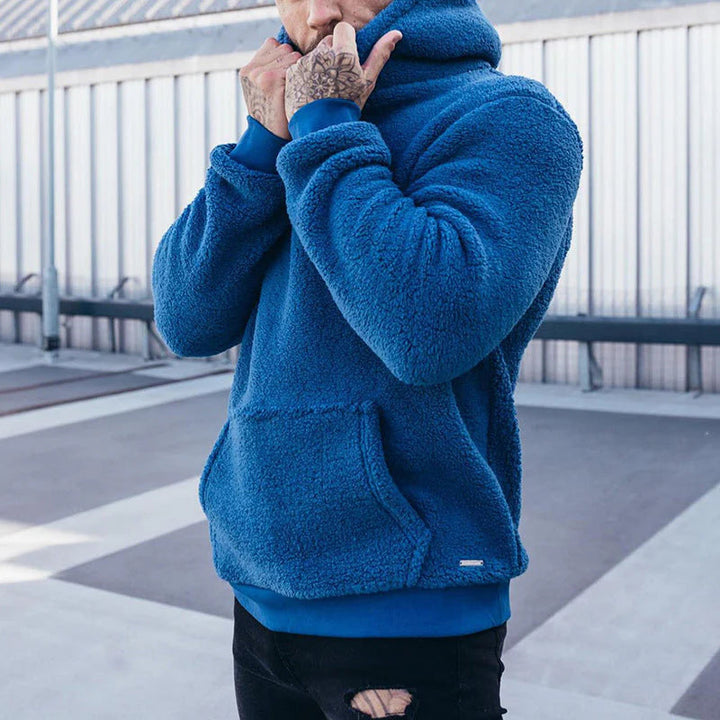 Warme heren teddy hoodie voor ultiem comfort. Zachte stof, perfect als casual kleding voor mannen en ontspannen momenten.