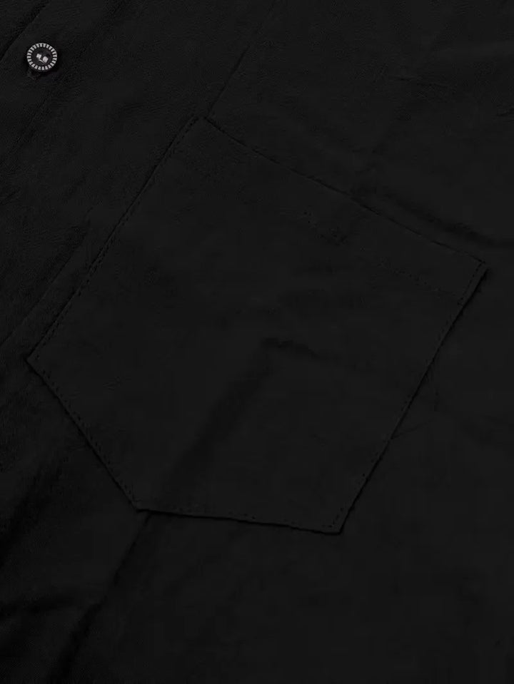 Heren comfortabele zomerkledingset: korte mouwen shirt en broek, geschikt voor vrije tijd.