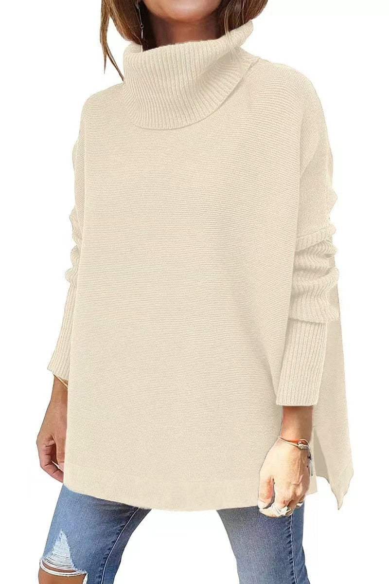 Comfortabele losvallende dames coltrui, stijlvol en warm. Perfect voor casual of herfst/winter kantooroutfits.