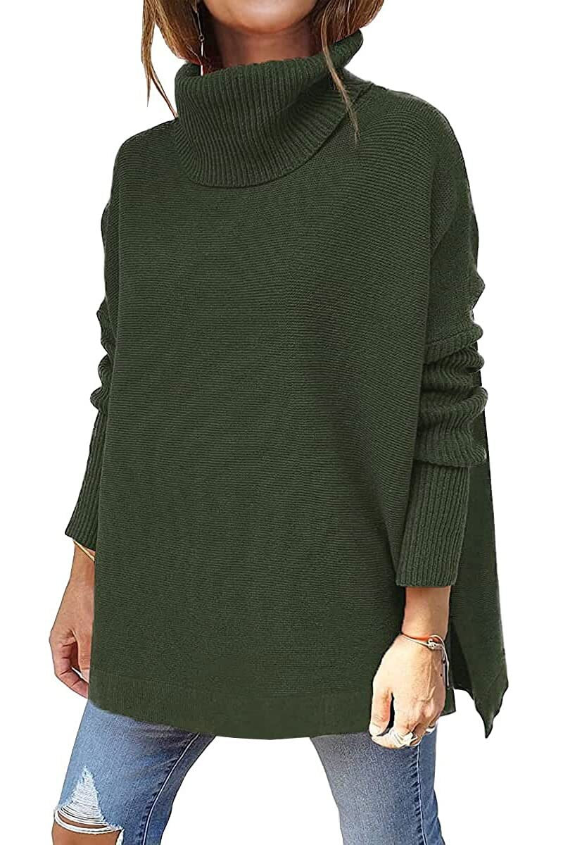 Zachte, comfortabele dames coltrui met losvallende pasvorm. Essentiële warme kleding voor de winter.