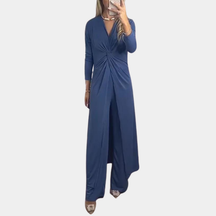 Mirella dames tweedelige set: zomerse kleding met losse broek en top. Comfortabel en veelzijdig voor elke gelegenheid.