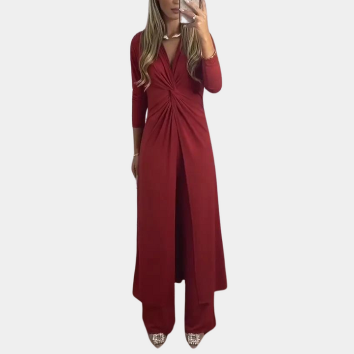 Mirella dames comfort set: tweedelige zomerkleding voor de moderne vrouw. Casual maar elegant, ideaal voor de zomer.