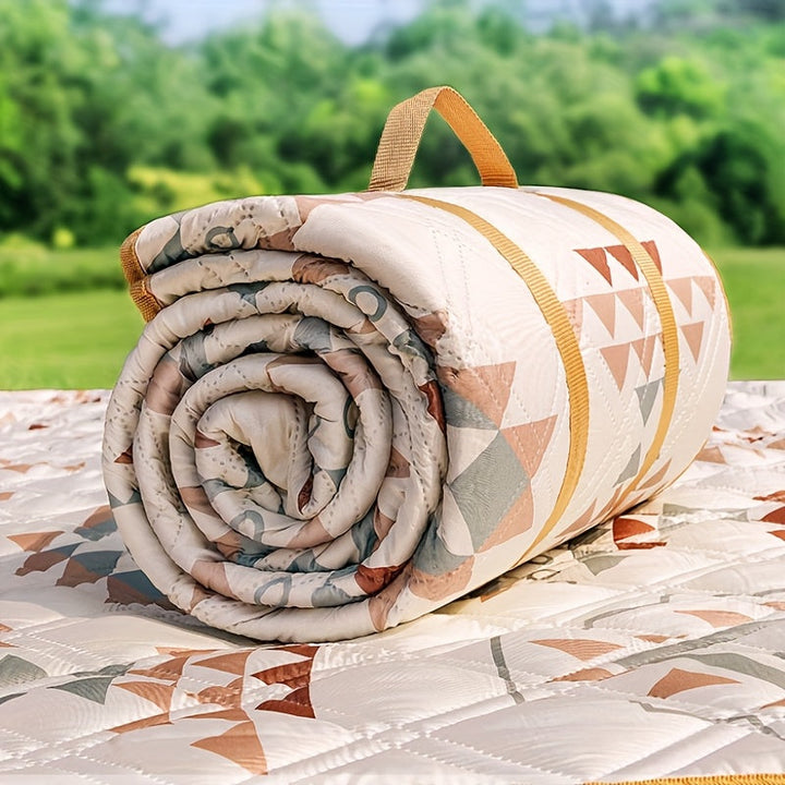 Comfortabele opvouwbare picknickdeken, waterafstotend, ideaal voor buitenplezier in park of tuin.