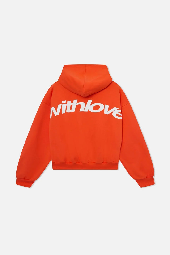 "Comfortabele, stijlvolle vrouwenhoodie in blauw, bordeauxroze; symbool van zelfliefde, ontspannen pasvorm, minimalistisch de