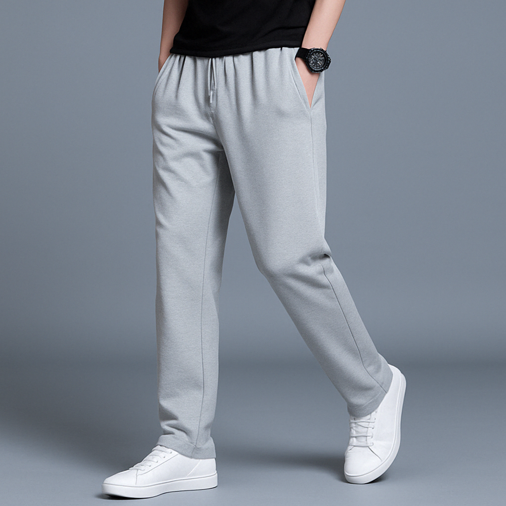Zachte polyester VHM joggingbroek voor heren, perfect voor comfort en ontspanning thuis.