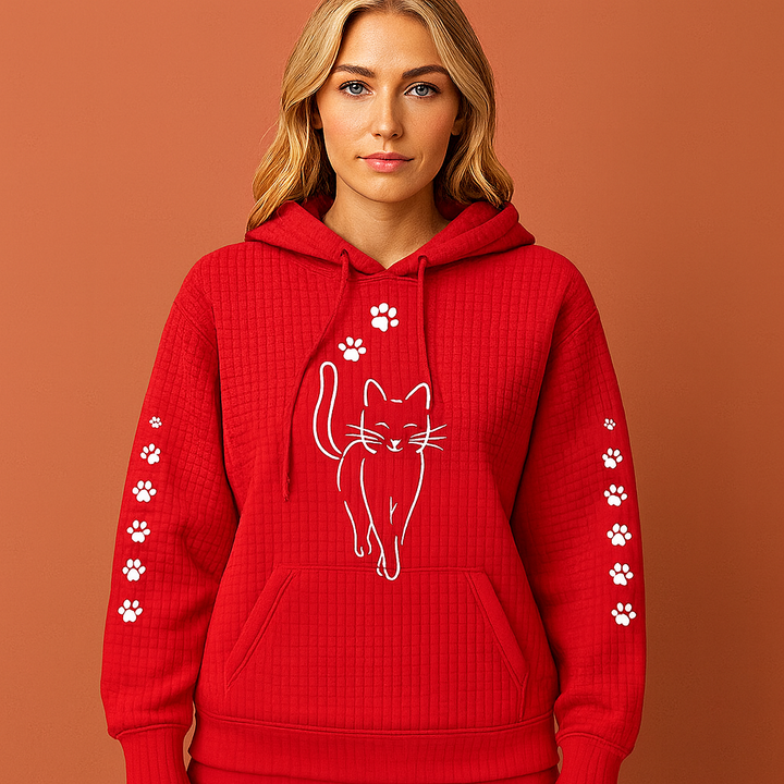 Zachte dames hoodie met capuchon, comfortabel en warm. Ideaal voor casual winter- en herfstkleding.