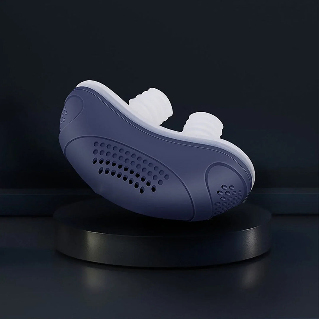 Micro-CPAP slaaphulp voor diepe ademhaling, vermindert snurken en verbetert slaapcomfort.