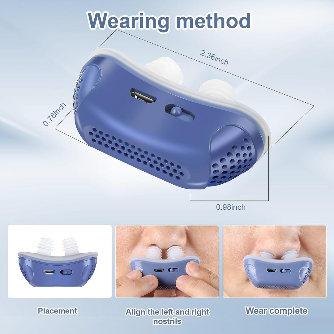 "Compact Micro CPAP apparaat voor snurk- en apneuverlichting, draagbaar en comfortabel voor thuis en onderweg."