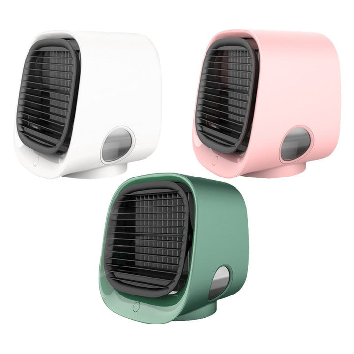 Compacte 2-in-1 luchtkoeler en luchtbevochtiger voor thuis en kantoor; draagbare aircooler voor comfort.