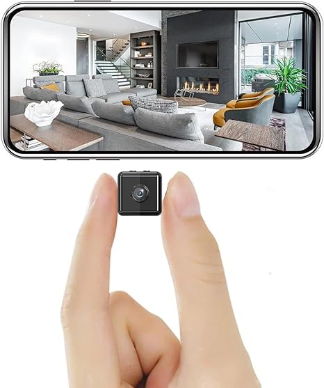 Zijaanzicht van draadloze 1080P beveiligingscamera, compact en discreet, makkelijk te installeren.
