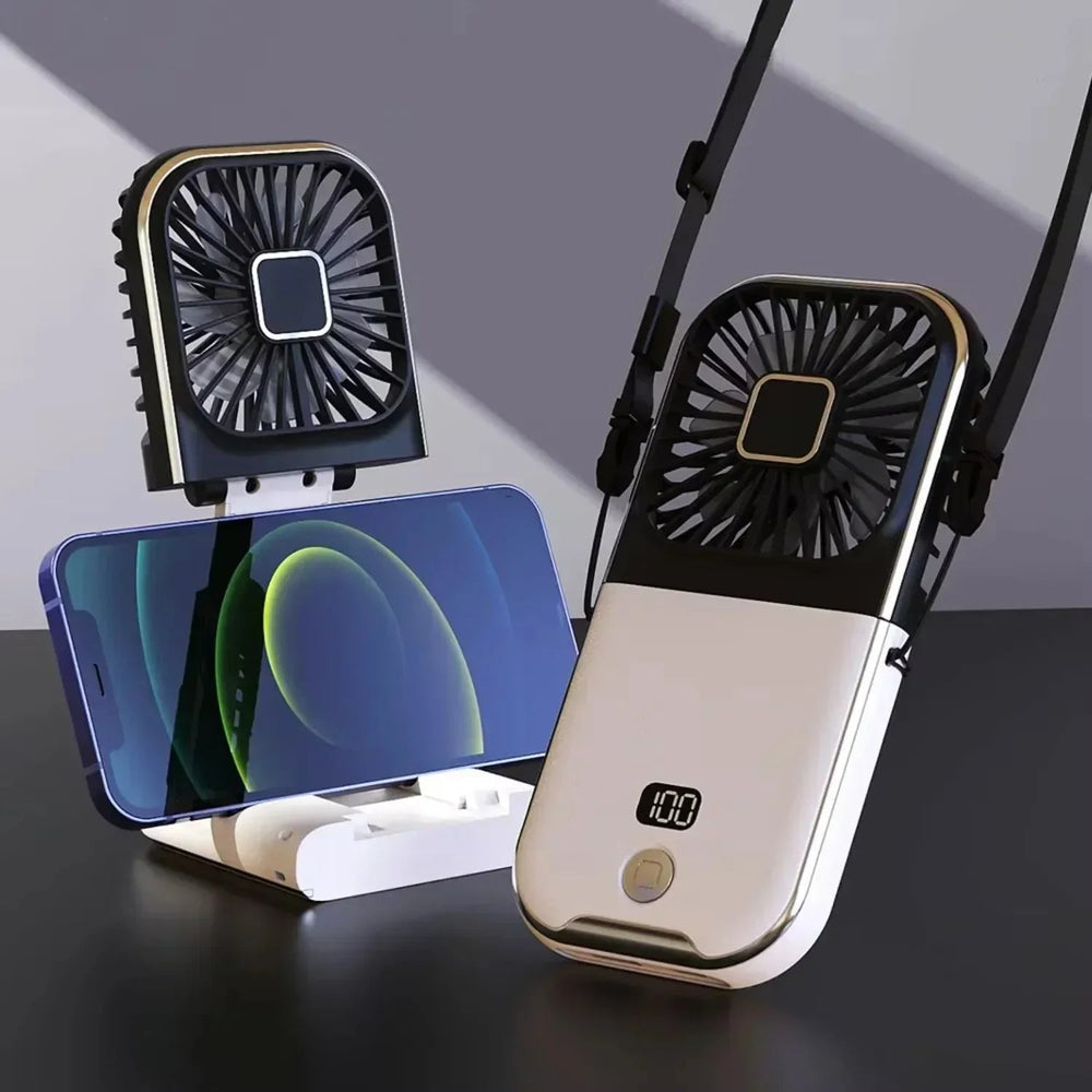 Oplaadbare handventilator met 3 windstanden en USB-C, ideaal voor zomerse dagen, reizen en snelle verkoeling.