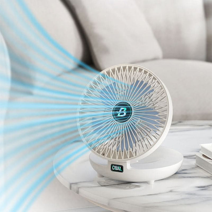 Stijlvolle compacte handheld ventilator, USB oplaadbaar. Persoonlijke koeling voor elke situatie in de zomer.