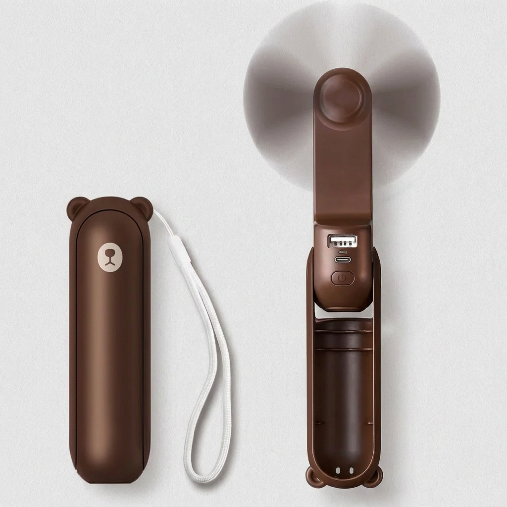 Mini compacte koelventilator, usb oplaadbaar, voor dames en heren. Handig gadget voor reizen en de zomer.