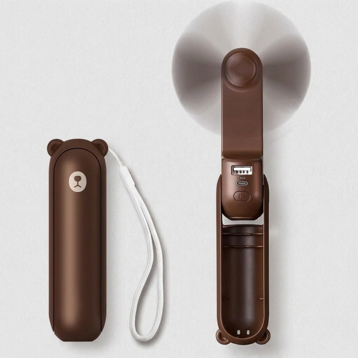 Mini compacte koelventilator, usb oplaadbaar, voor dames en heren. Handig gadget voor reizen en de zomer.
