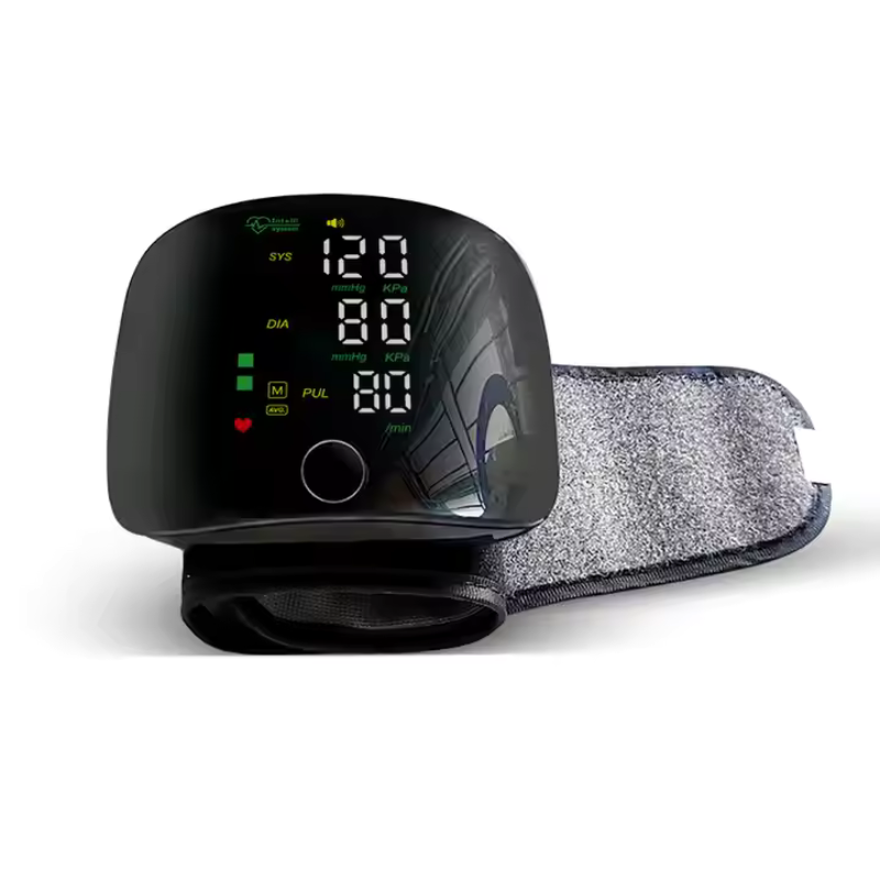 Compacte en draagbare polsbloeddrukmeter met LED-display en automatische meting, geschikt voor nauwkeurige gezondheidscontrol