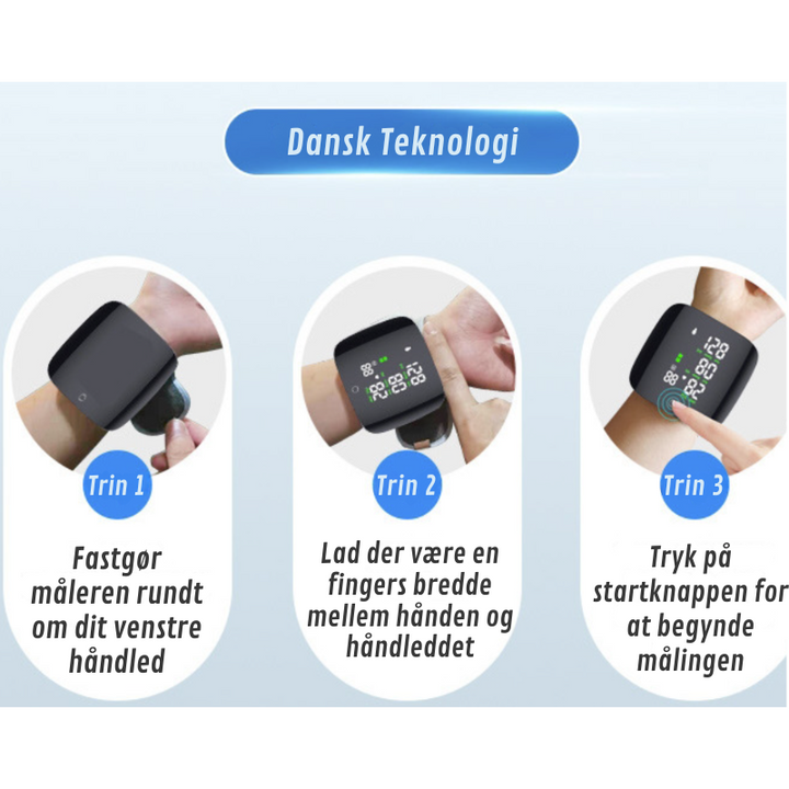 Compacte en draagbare polsbloeddrukmeter met LED-display en automatische meting, geschikt voor nauwkeurige gezondheidscontrol