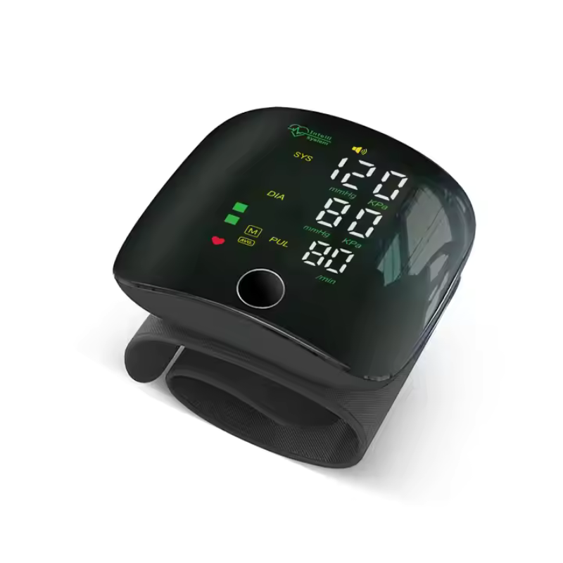 Compacte en draagbare polsbloeddrukmeter met LED-display en automatische meting, geschikt voor nauwkeurige gezondheidscontrol