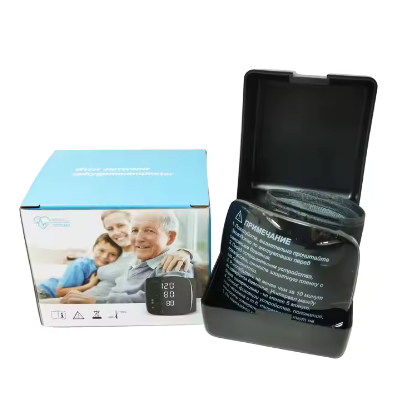 Compacte en draagbare polsbloeddrukmeter met LED-display en automatische meting, geschikt voor nauwkeurige gezondheidscontrol