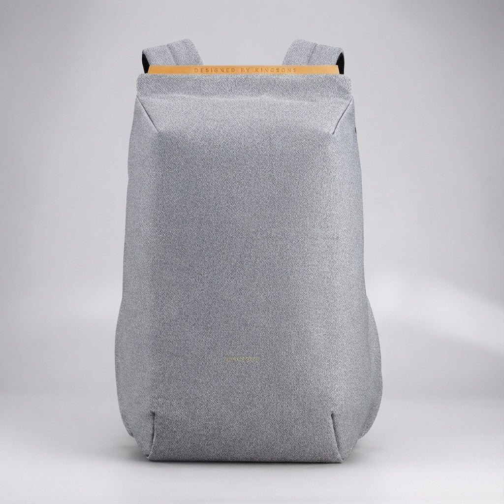 Compacte FlexPorter laptoprugzak 15 inch, speciaal voor heren, met handige vakken voor geordend reizen & werk.
