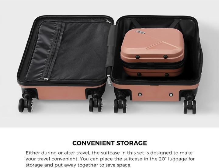 Veilige 2-delige JetTrek reisset: compacte handbagage trolley en extra tas voor zorgeloos reizen.