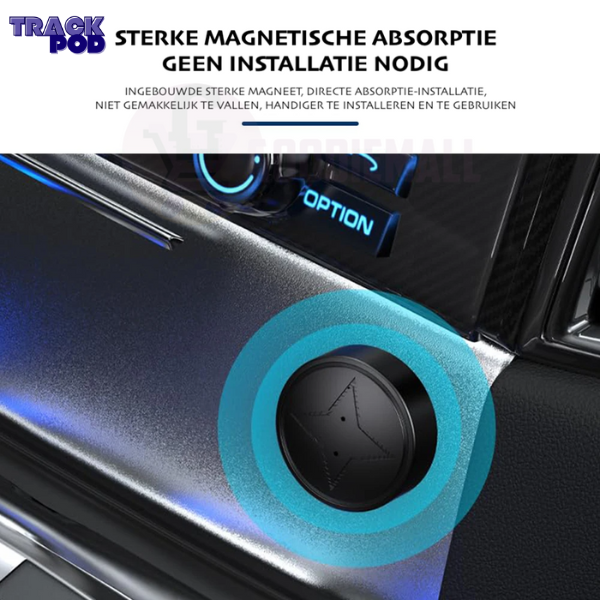 Compacte magnetische GPS-tracker voor voertuigen, zwart veldachtig ontwerp, ideale realtime beveiligingstracer.